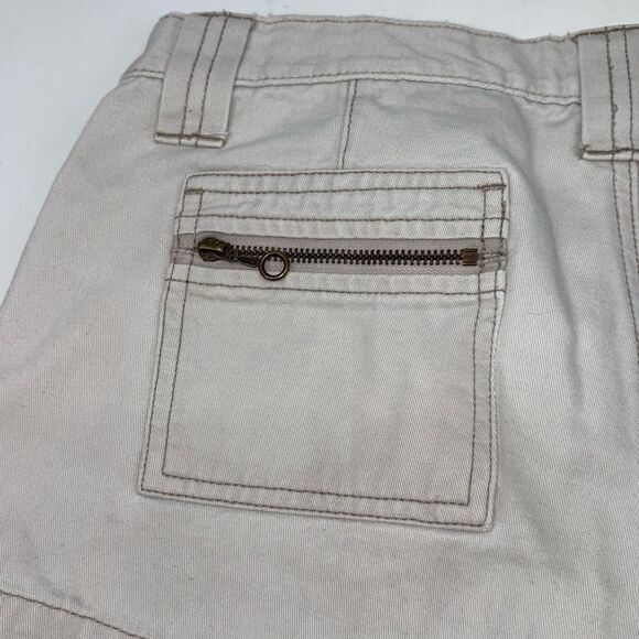 Y2K Roxy Low Rise Casual Chino Shorts Cotton Pockets Sand Size 3 - Picture 7 of 10